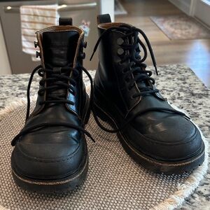 Birkenstock Black Lace-Up Leather Boots